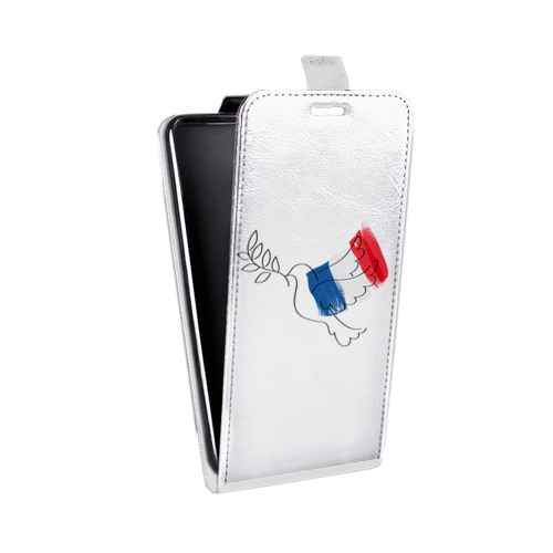 Дизайнерский вертикальный чехол-книжка для Prestigio Grace Флаг Франции