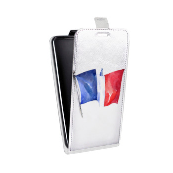 Дизайнерский вертикальный чехол-книжка для Huawei Honor 6C Pro Флаг Франции (на заказ)