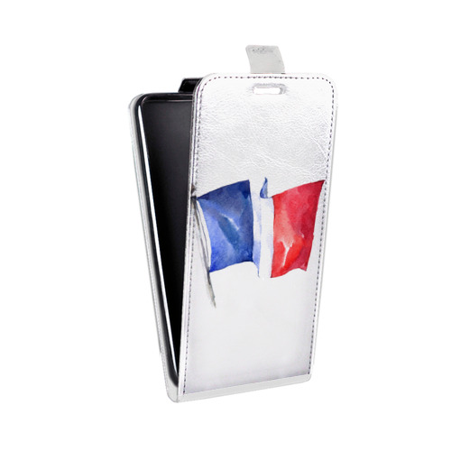 Дизайнерский вертикальный чехол-книжка для Alcatel Shine Lite Флаг Франции