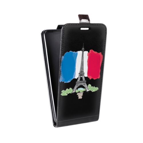 Дизайнерский вертикальный чехол-книжка для Huawei Honor 10 Флаг Франции