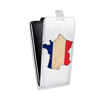 Дизайнерский вертикальный чехол-книжка для Iphone 7 Флаг Франции (на заказ)