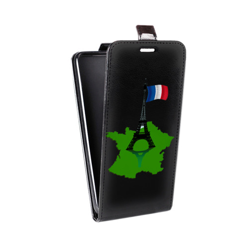 Дизайнерский вертикальный чехол-книжка для Huawei G8 Флаг Франции