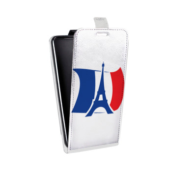 Дизайнерский вертикальный чехол-книжка для Samsung Galaxy J5 Флаг Франции (на заказ)