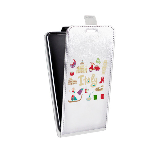 Дизайнерский вертикальный чехол-книжка для Alcatel One Touch Pop C9 Флаг Италии