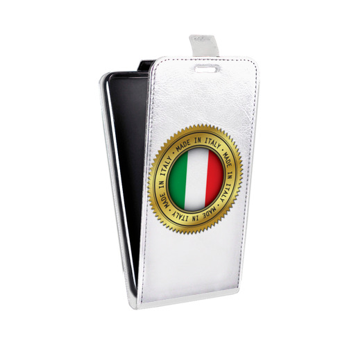 Дизайнерский вертикальный чехол-книжка для Samsung Galaxy Trend 3 Флаг Италии