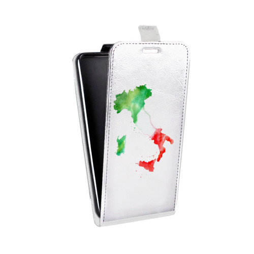 Дизайнерский вертикальный чехол-книжка для Alcatel 1C Флаг Италии
