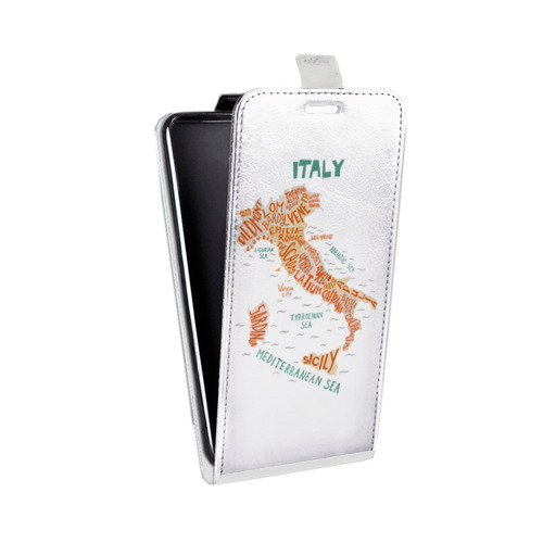 Дизайнерский вертикальный чехол-книжка для Alcatel 1X Флаг Италии
