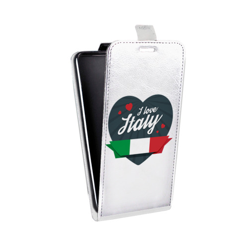 Дизайнерский вертикальный чехол-книжка для LG Optimus G2 Флаг Италии