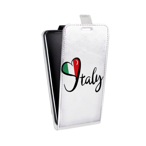 Дизайнерский вертикальный чехол-книжка для Alcatel Shine Lite Флаг Италии