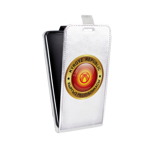 Дизайнерский вертикальный чехол-книжка для Alcatel One Touch POP 3 5.5 флаг Киргизии