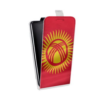 Дизайнерский вертикальный чехол-книжка для Huawei Honor 30i флаг Киргизии (на заказ)
