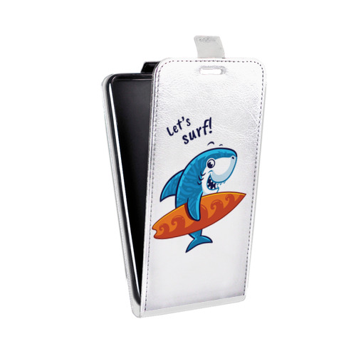 Дизайнерский вертикальный чехол-книжка для LG Optimus G2 Прозрачные акулы