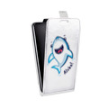 Дизайнерский вертикальный чехол-книжка для Huawei Honor 7C Pro Прозрачные акулы