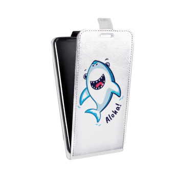 Дизайнерский вертикальный чехол-книжка для Samsung Galaxy S8 Plus Прозрачные акулы (на заказ)