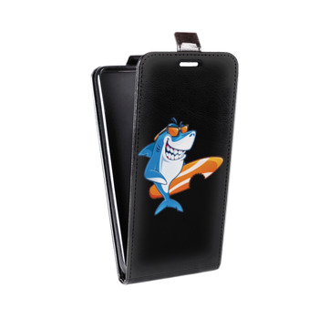 Дизайнерский вертикальный чехол-книжка для Samsung Galaxy J5 Prime Прозрачные акулы (на заказ)