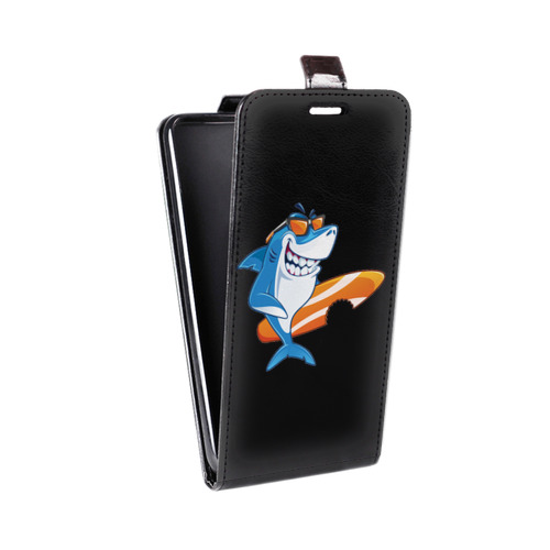Дизайнерский вертикальный чехол-книжка для Sony Xperia XZ Прозрачные акулы
