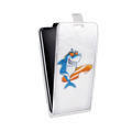 Дизайнерский вертикальный чехол-книжка для Fly FS452 Nimbus 2 Прозрачные акулы