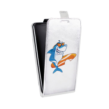 Дизайнерский вертикальный чехол-книжка для ASUS ZenFone 5 ZE620KL Прозрачные акулы (на заказ)