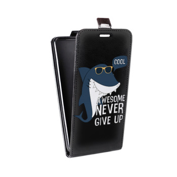 Дизайнерский вертикальный чехол-книжка для Nokia XL Прозрачные акулы (на заказ)