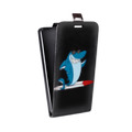Дизайнерский вертикальный чехол-книжка для ASUS ZenFone 4 ZE554KL Прозрачные акулы
