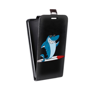 Дизайнерский вертикальный чехол-книжка для Samsung Galaxy J5 Prime Прозрачные акулы (на заказ)