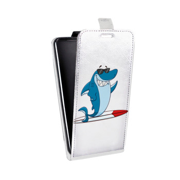 Дизайнерский вертикальный чехол-книжка для ASUS Zenfone 2 Laser Прозрачные акулы (на заказ)