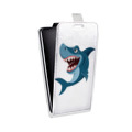 Дизайнерский вертикальный чехол-книжка для Huawei Honor 10 Прозрачные акулы