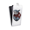 Дизайнерский вертикальный чехол-книжка для LG X Style Прозрачные акулы