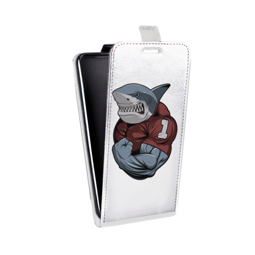 Дизайнерский вертикальный чехол-книжка для Lenovo Vibe C Прозрачные акулы