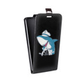 Дизайнерский вертикальный чехол-книжка для ASUS ZenFone 4 Selfie Прозрачные акулы
