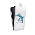 Дизайнерский вертикальный чехол-книжка для Meizu M2 Note Прозрачные акулы