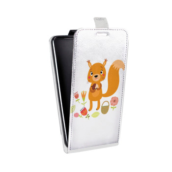 Дизайнерский вертикальный чехол-книжка для Samsung Galaxy S8 Plus Прозрачные белки (на заказ)