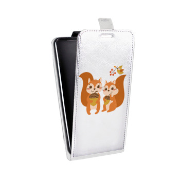 Дизайнерский вертикальный чехол-книжка для Xiaomi RedMi Note 4 Прозрачные белки (на заказ)