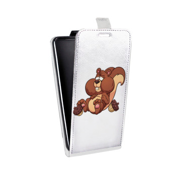 Дизайнерский вертикальный чехол-книжка для Sony Xperia Z3 Прозрачные белки (на заказ)