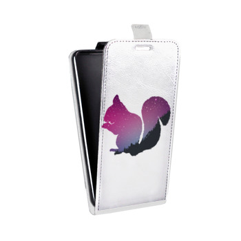 Дизайнерский вертикальный чехол-книжка для Sony Xperia E4g Прозрачные белки (на заказ)