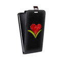 Дизайнерский вертикальный чехол-книжка для Xiaomi Mi Note Прозрачные сердечки