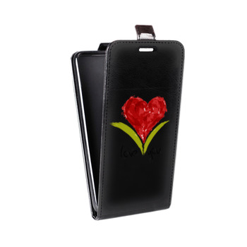 Дизайнерский вертикальный чехол-книжка для LG K7 Прозрачные сердечки (на заказ)