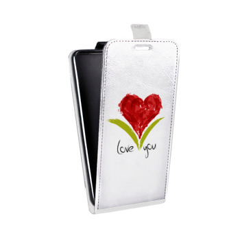 Дизайнерский вертикальный чехол-книжка для ASUS Zenfone 4 Прозрачные сердечки (на заказ)