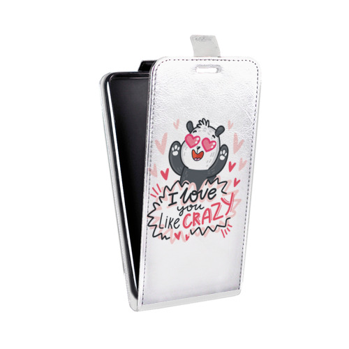 Дизайнерский вертикальный чехол-книжка для HTC One M9 Прозрачные сердечки