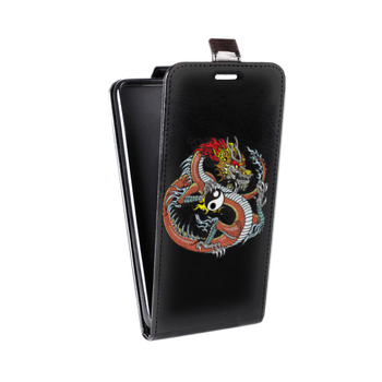 Дизайнерский вертикальный чехол-книжка для Iphone 6/6s Прозрачные Драконы (на заказ)
