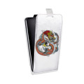 Дизайнерский вертикальный чехол-книжка для Huawei P30 Прозрачные Драконы