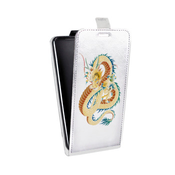 Дизайнерский вертикальный чехол-книжка для Samsung Galaxy A5 (2016) Прозрачные Драконы (на заказ)