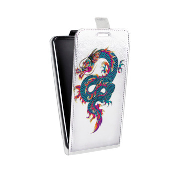 Дизайнерский вертикальный чехол-книжка для Huawei Honor 8 Прозрачные Драконы (на заказ)