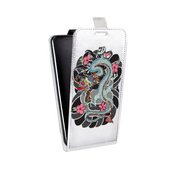 Дизайнерский вертикальный чехол-книжка для Iphone 7 Plus / 8 Plus Прозрачные Драконы (на заказ)