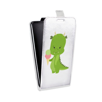 Дизайнерский вертикальный чехол-книжка для Samsung Galaxy J5 Прозрачные Драконы (на заказ)