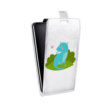 Дизайнерский вертикальный чехол-книжка для Alcatel One Touch Pop D5 Прозрачные Драконы (на заказ)