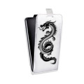 Дизайнерский вертикальный чехол-книжка для Sony Xperia XZ Прозрачные Драконы
