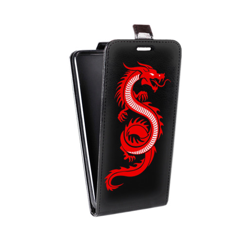 Дизайнерский вертикальный чехол-книжка для Iphone 5c Прозрачные Драконы