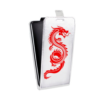 Дизайнерский вертикальный чехол-книжка для Huawei Honor View 10 Прозрачные Драконы (на заказ)