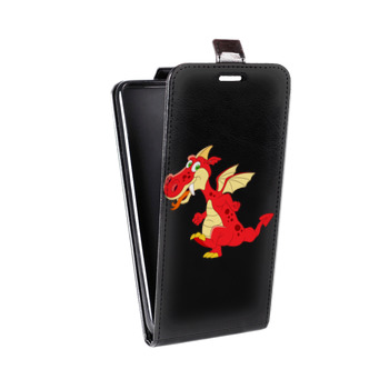 Дизайнерский вертикальный чехол-книжка для Huawei Honor 7A Прозрачные Драконы (на заказ)
